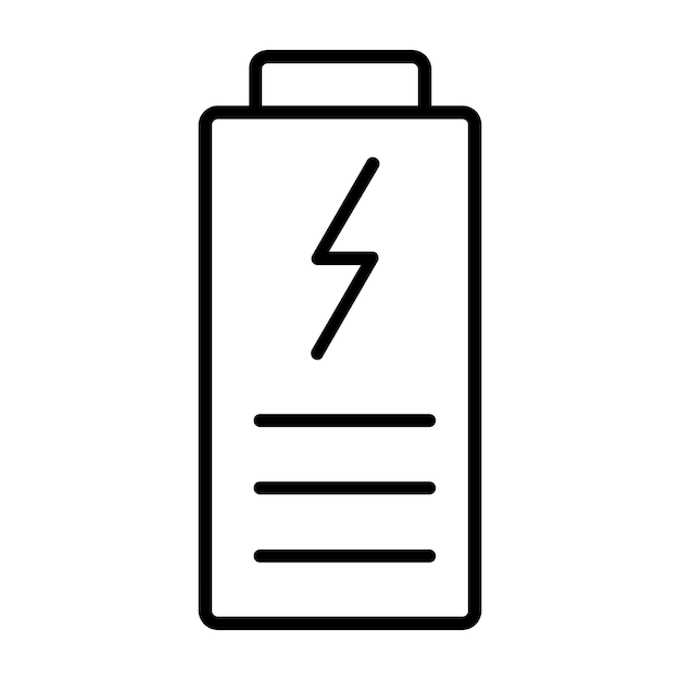 Charging Battery Line Icon
