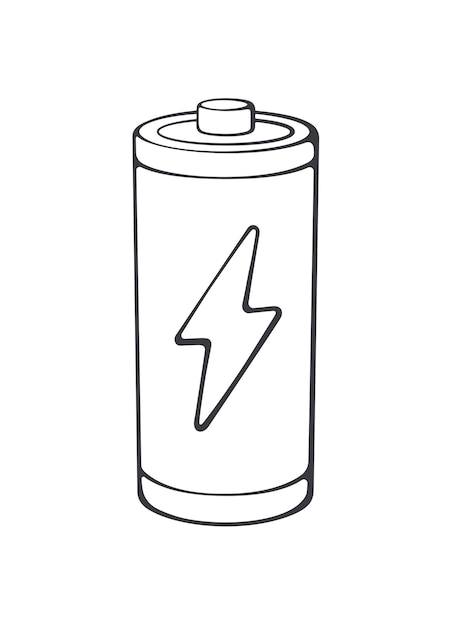 Charging energy status of electrical device accumulator Outline icon Vector illustration