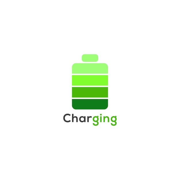 charging logo design vector templet