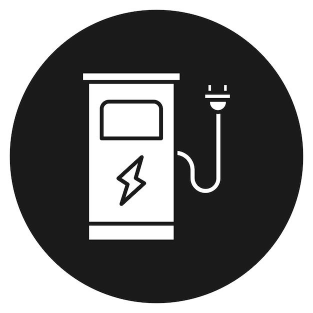 充電ステーションのベクトルアイコンを再生可能エネルギーアイコンセットに使用できます