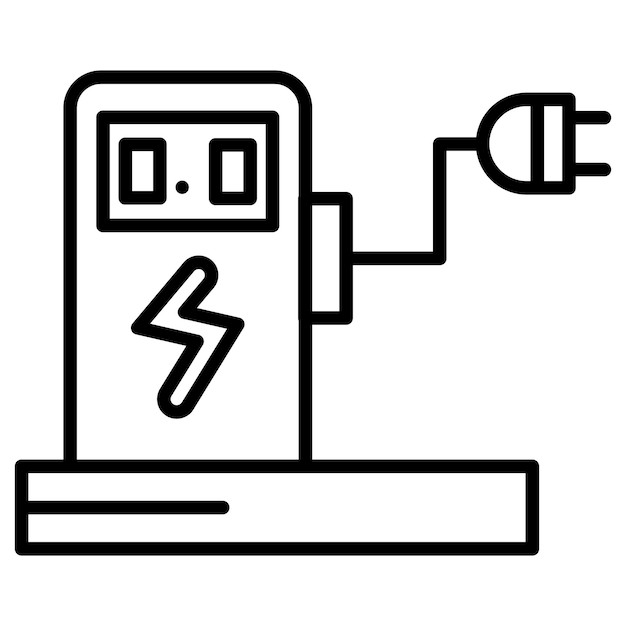 Charging Station Vector Illustration