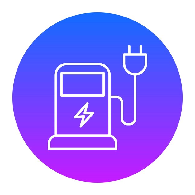 Charging Station Vector Illustration