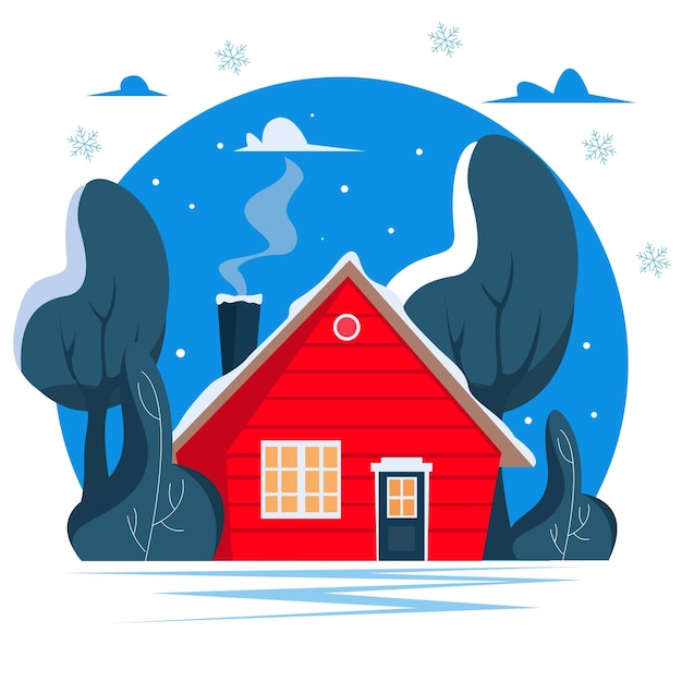 Vector charismas new year winter illustration