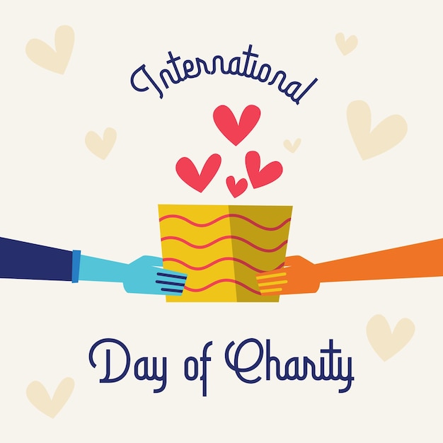 Vector charity day web banner background illustration vector