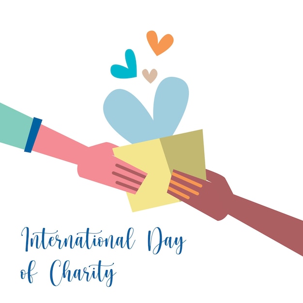 Charity Day Web Banner Background Illustration Vector