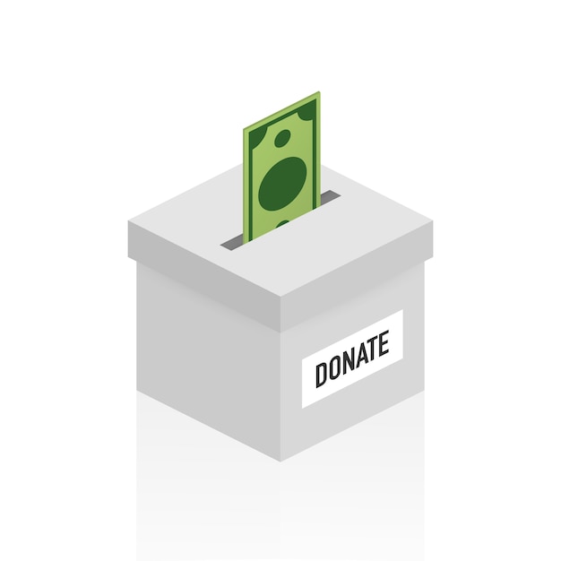 Charity, donation concept. donate money with box business, finance