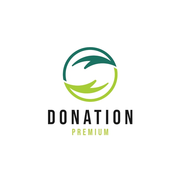 Vector charity donation organization or foundation logo design illustration idea