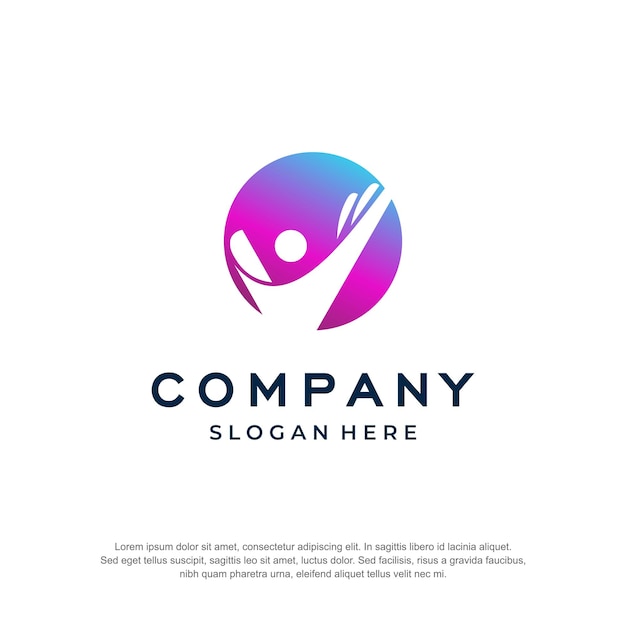 charity logo hand concept premium vector