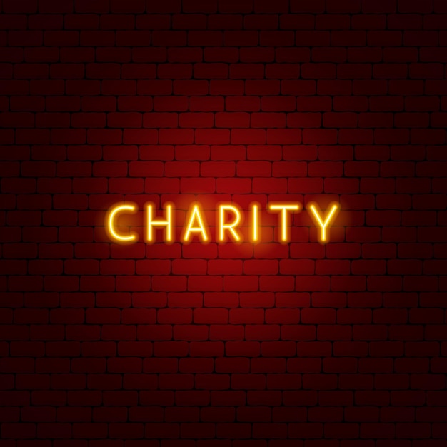 Charity Neon Text