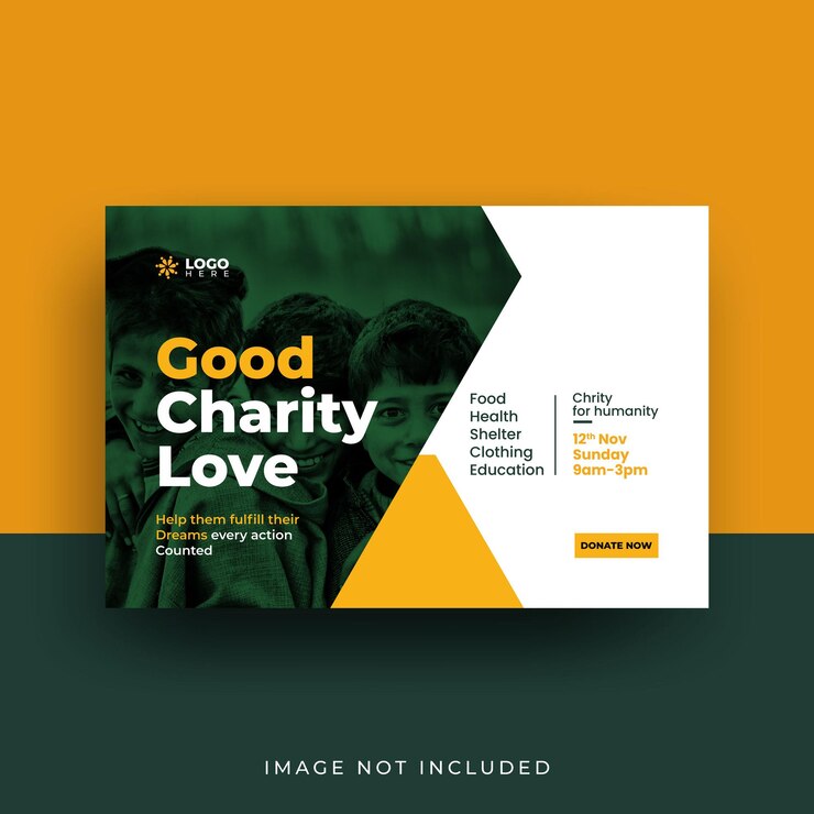 Charity Postcard Templates Design