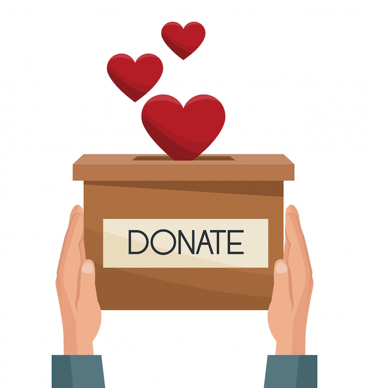Vector charity share and love