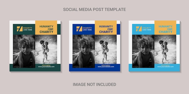 Vector charity social media post template