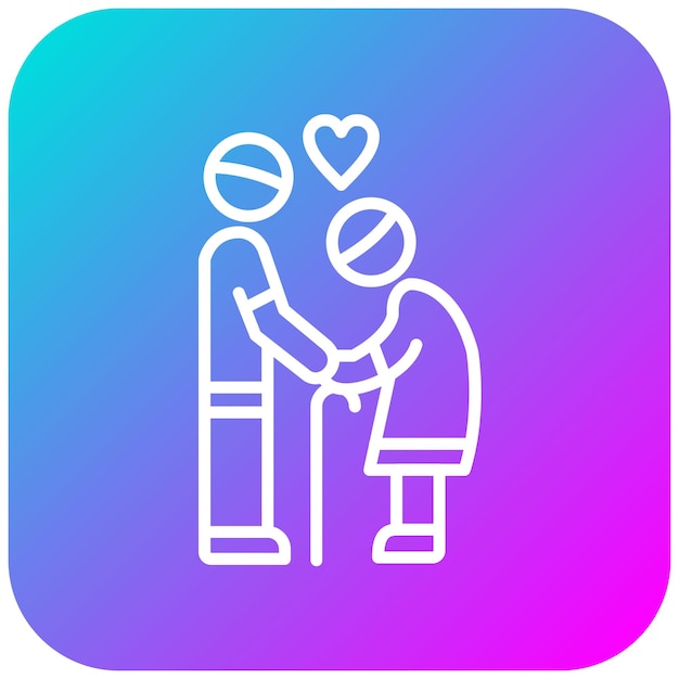 Charity Walk vector icon Can be used for Charity iconset
