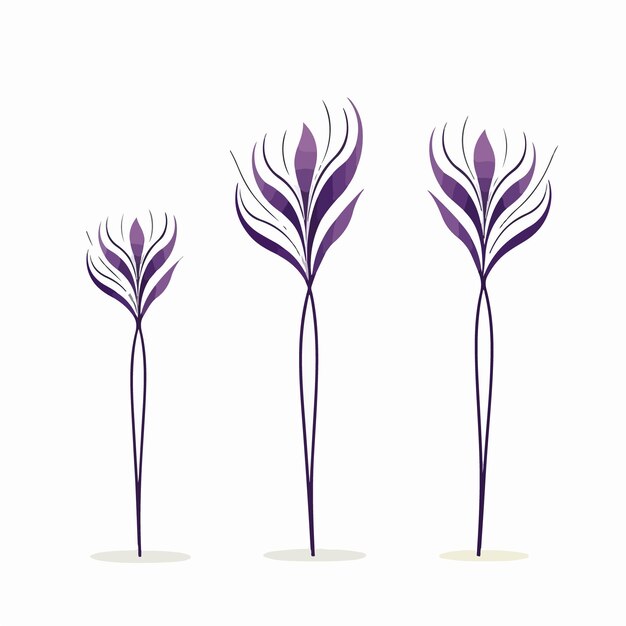 Charmante vectorillustratie van een lila bloesem