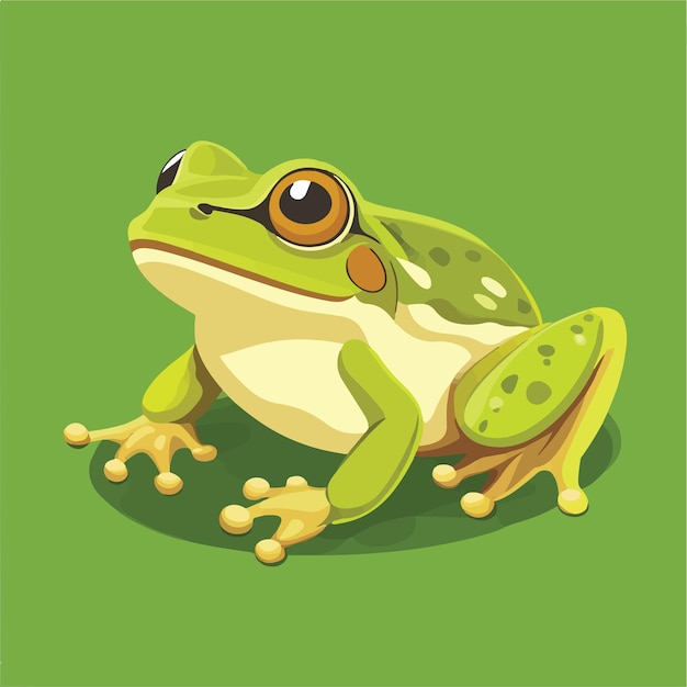 charming cartoon frogs serenading the pond vector illustration