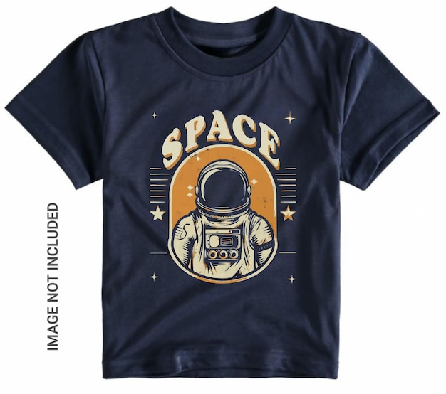 A charming kid astronaut piloting can be used for tshirt design prints etc