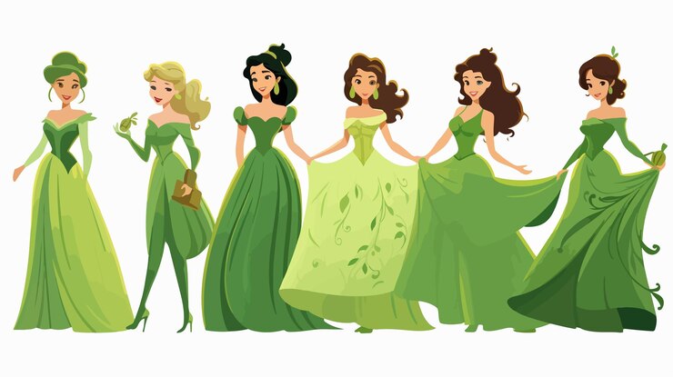 Vector charming ladies cartoon illustrations set diverse female characters artwork for projects and designs