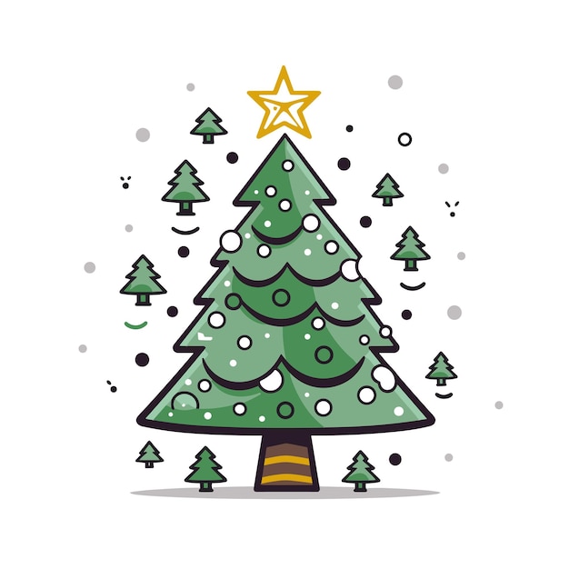 Charming Seasonal Tree in Flat Design