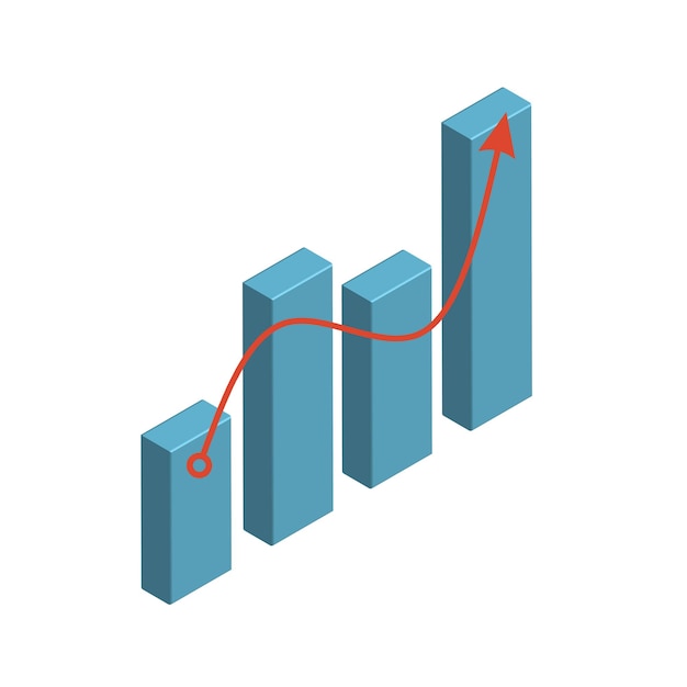 chart bar icon vector illustration, web screen business theme