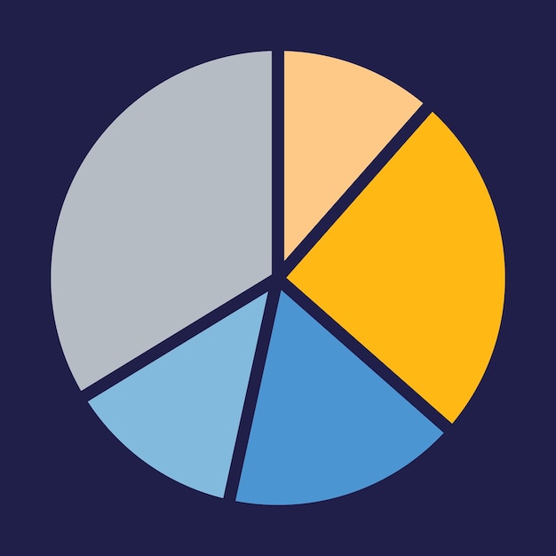 Chart column graph infographic element Finance and economy with yellow vector