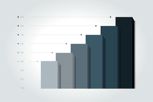 Chart column graph infographic element