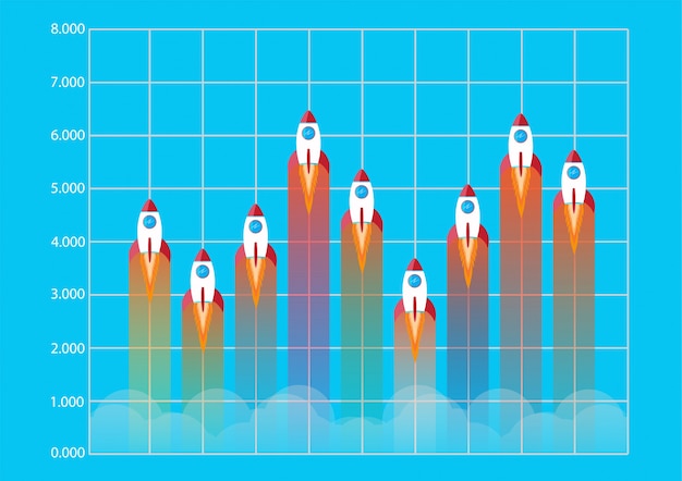 Grafico o diagramma illustrato dal razzo