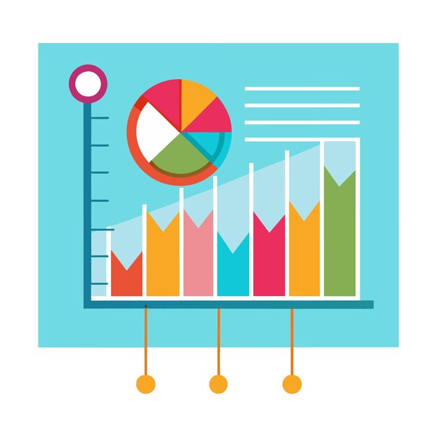 Vector chart flat vector illustration on white background