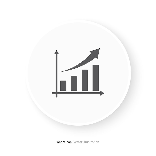 Chart icon design Graph icon Increase Vector illustration