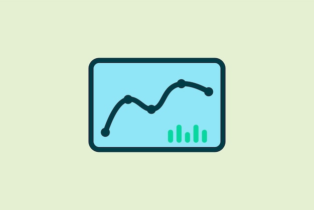 Chart icon icon related to UI elements suitable for web site app user interfaceselement printable etc flat line icon style simple vector design editable