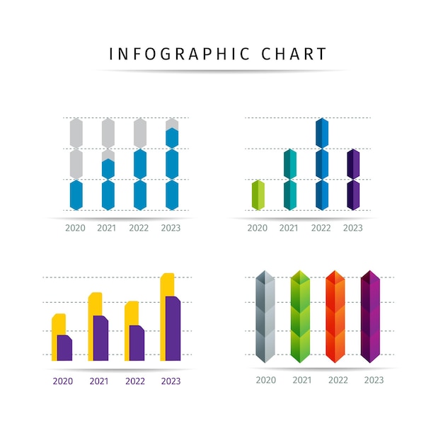 Vettore elementi colorati di infografica grafico