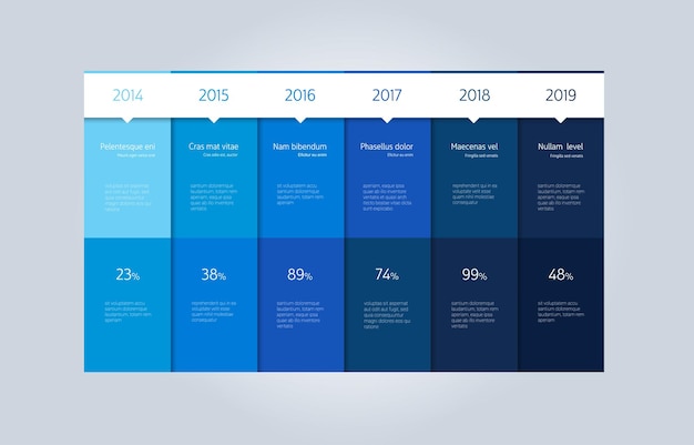 Chart infographic price table schedule template banner Infographics element Vector