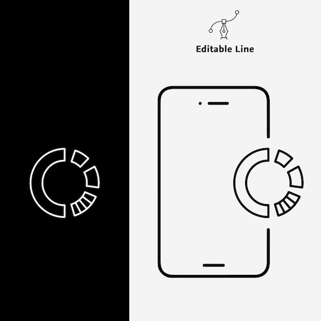 chart line icon concept design