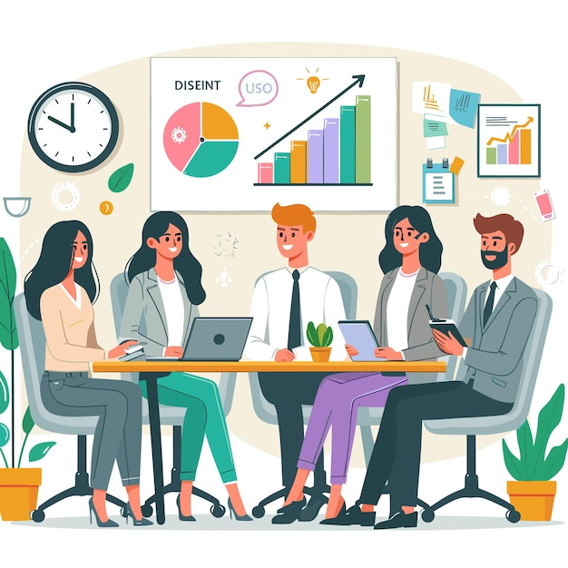 chart pattern meeting room marketing staff