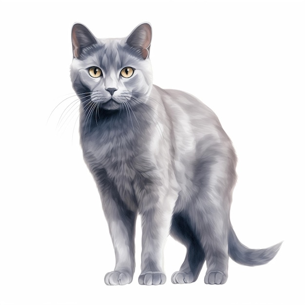 Vector chartreux kitten cat