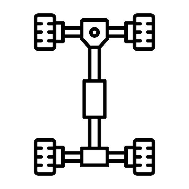 シャーシのベクトルイラストレーションスタイル