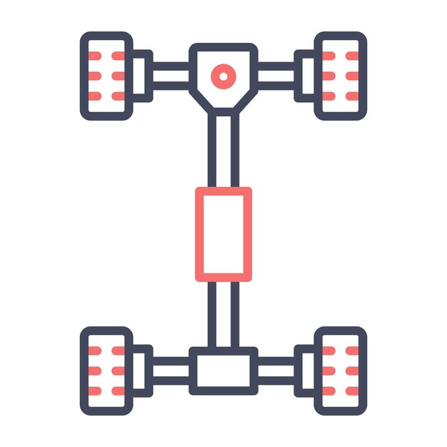 シャーシのベクトルイラストレーションスタイル