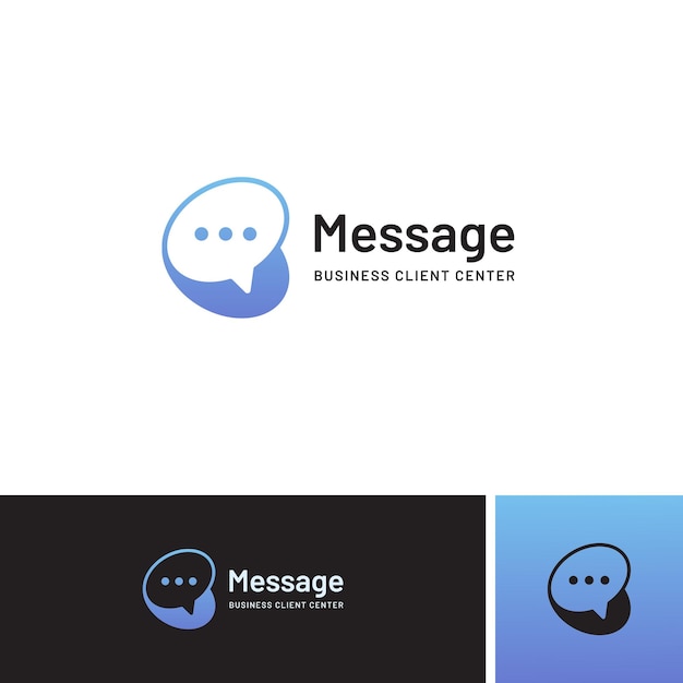 Vector chat app logo ontwerp praat bericht pictogram vector illustratie