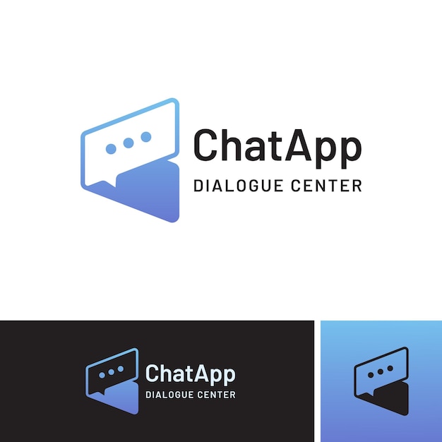 Vector chat app logo ontwerp praat bericht pictogram vector illustratie