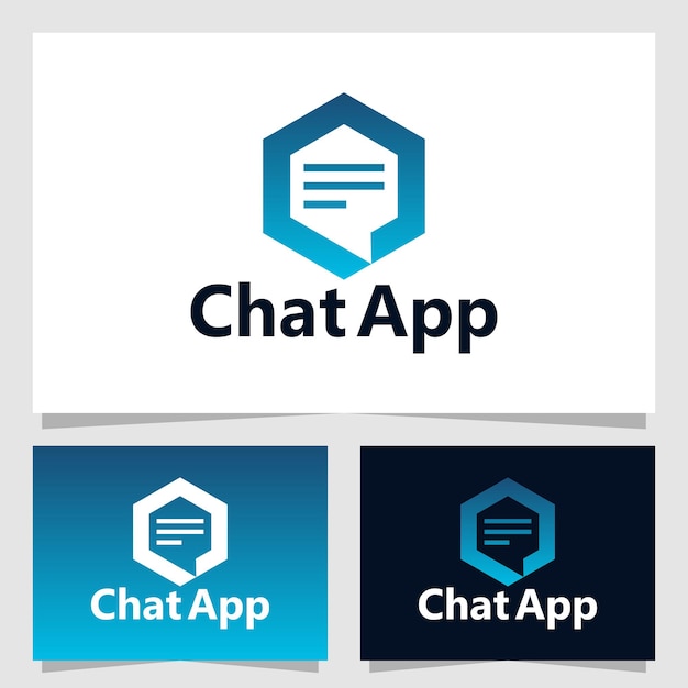 Chat app logo vector design template