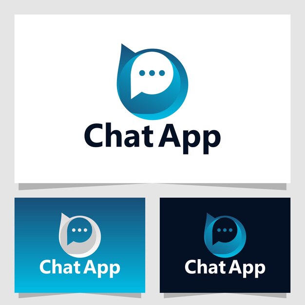 Chat app logo vector design template