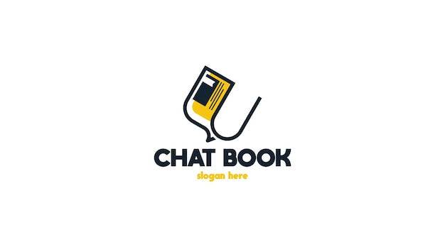 Chat boek logo concept vector