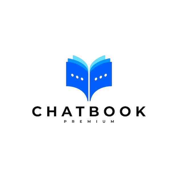 Vector chat book bubble message logo vector icon illustratie