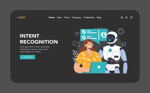 chat bot dark or night mode web or landing aipowered customer service online consultation with