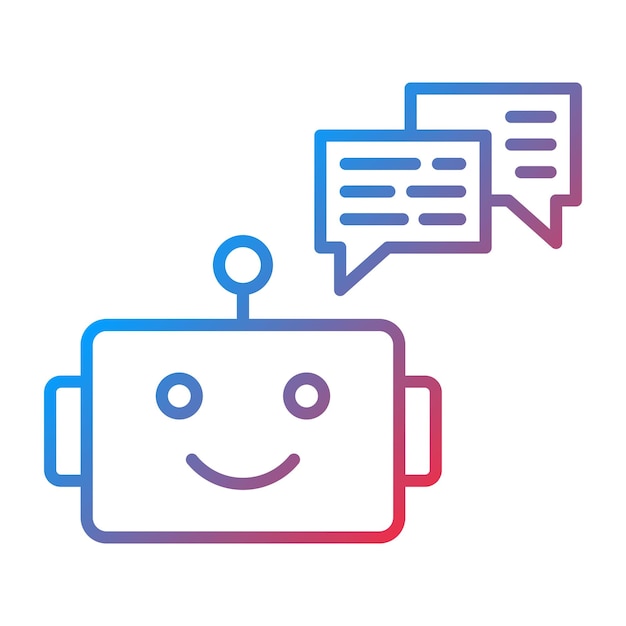 chat bot icon vector image can be used for coding and development