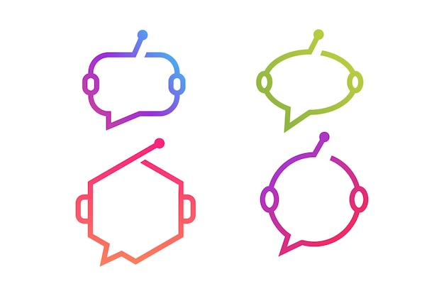 Chat bot logo icon vector isolated