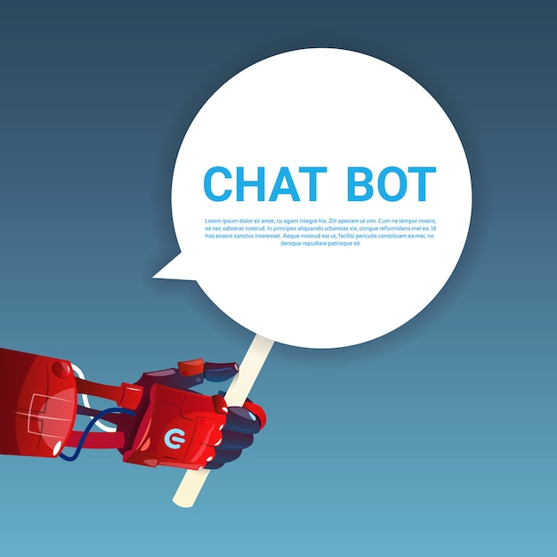 Vector chat bot robot virtuele hulp van website of mobiele toepassingen, concept van kunstmatige intelligentie