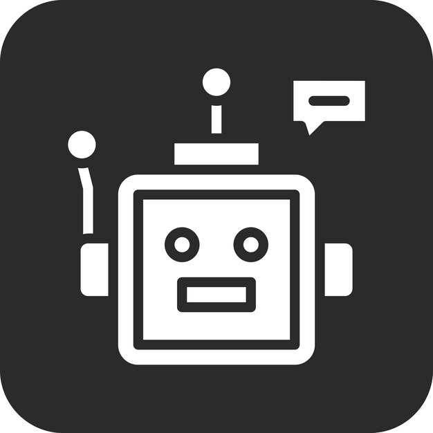 Викторная икона чат-бота иллюстрация икон кодирования и разработки