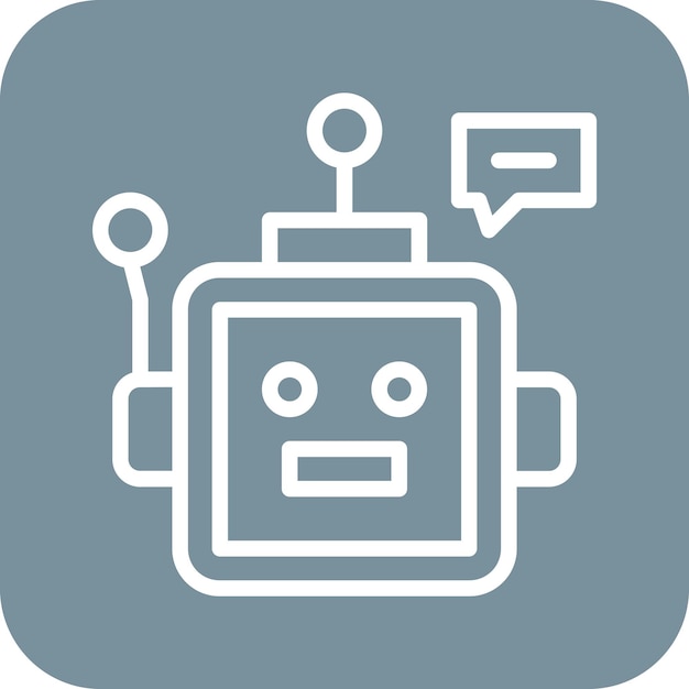 Chat Bot vector icon illustration of Coding and Development iconset