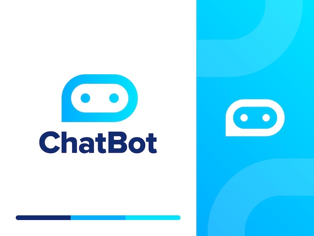 Premium Vector | Chat bot vector logo design concept