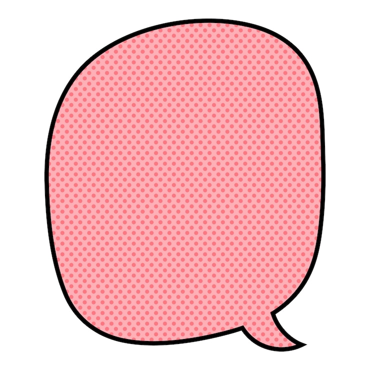 Vector chat bubble halftone hand drawn color vector illustration